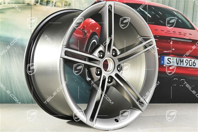 21-inch wheel rim Mission E Design, 11,5J x 21 ET66, Platinum satin-matt