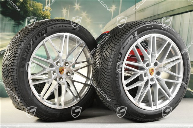 21-inch Cayenne COUPE "RS Spyder Design" winter wheel set, rims 9,5J x 21 ET46 + 11,0J x 21 ET49 + Michelin Pilot Alpin 5 SUV winter tyres 285/45 R21 + 305/40 R21, with TPMS