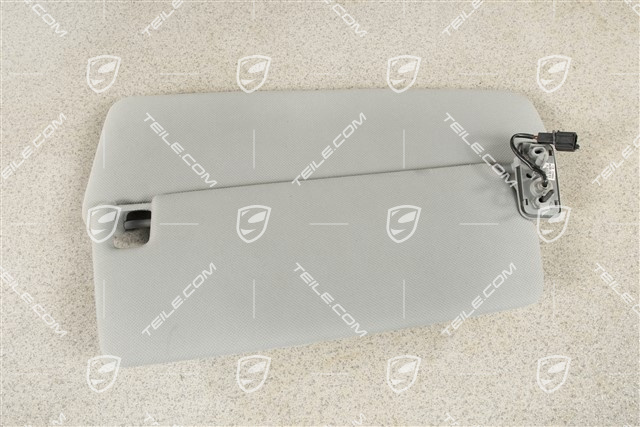 Sonnenblende, mit Spiegel, Stahlgrau, Stoff, R