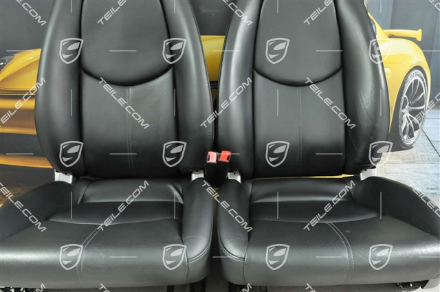Sitze, manual einstellbar, heizung, Leder, schwarzes, Satz (L+R)