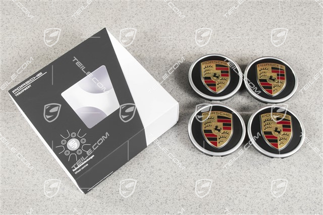 Radzierdeckel Satz (4 Stück), schwarz mat