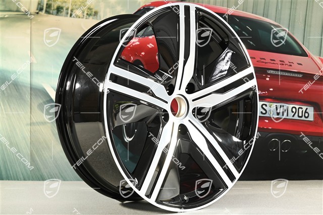 22" felga Macan Exclusive Design, 9J x 22 ET29, czarny wysoki połysk, lewa