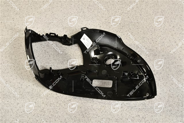 Aussenspiegel, Blende unten mit Locher für Kamera und Licht, Glanzschwarz, R