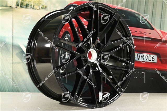 22-inch Macan RS Spyder Design wheel rim, 11J x 22 ET47, black high gloss