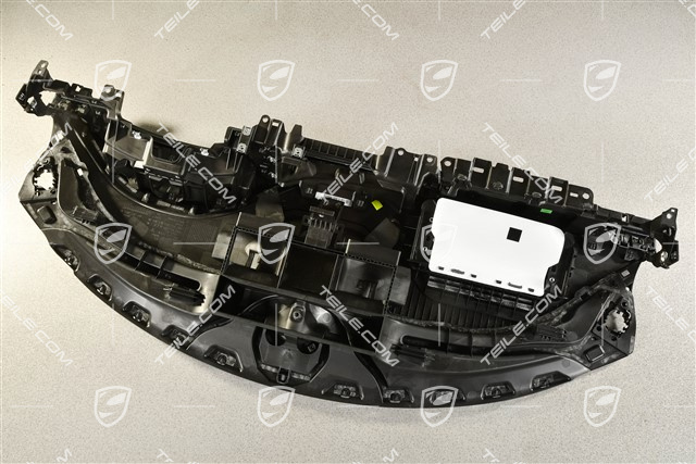 Dashboard trim, upper part, leather, black