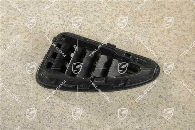 Schalttafelverkleidung, Seitenduese / Seitendüse / Defrosterblende, Oben, Schwarz, R