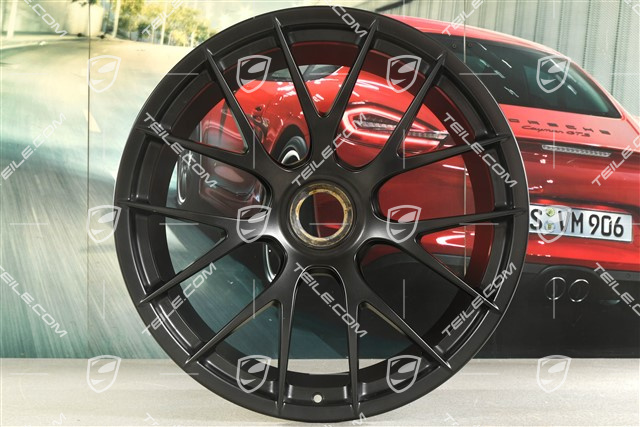 GT2RS / GT3RS wheel rim/disc, Magnesium, central lock, 12,5J x 21 ET48, black satin mat