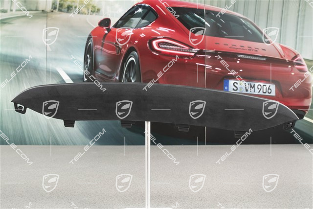 Disc / cover lower for front bumper retaining frame, centre, Black matte