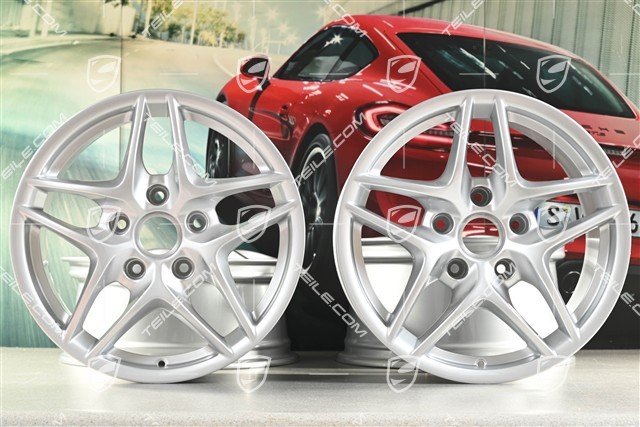 17-inch Boxster III wheel set, front 7J x 17 ET55 + rear 8,5J x 17 ET40