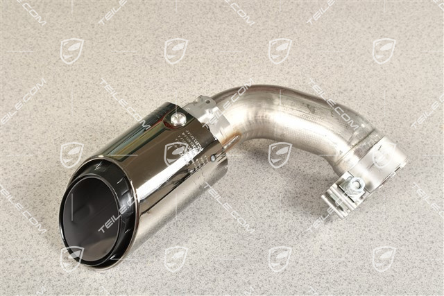 Exhaust system tailpipe, 4-pipe look, black, inner, R