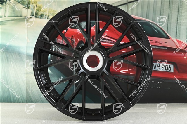 21" Panamera Turbo S wheel rim, 9.5J x 21 ET71, black satin matt