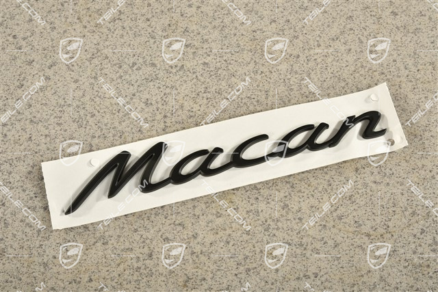 Badge / Emblem "Macan", Silky gloss Black