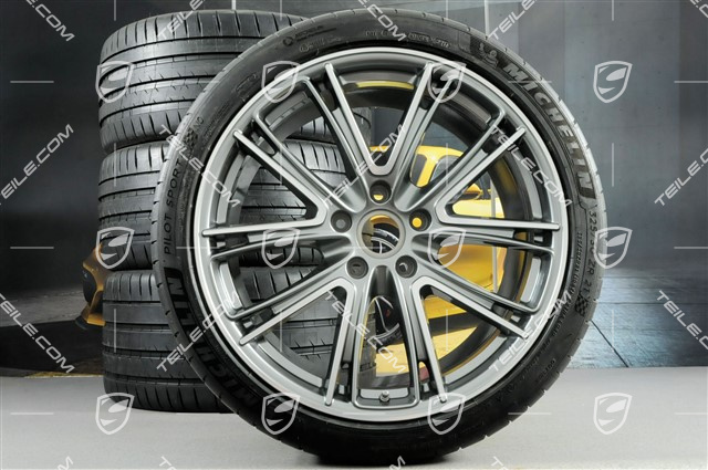 21" Koła letnie Exclusive Design, felgi 9,5J x 21 ET71 + 11,5J x 21 ET69 + opony letnie Michelin 275/35 ZR21 + 325/30 ZR21, z czujnikami ciśnienia, do Turbo S E-Hybrid
