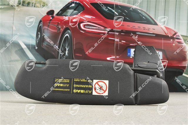 Osłona przeciwsłoneczna, Cabrio, skóropodobna, czarna, L