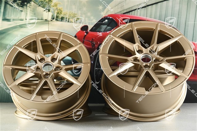 20+21-inch Carrera S rims set, 8,5J x20 ET50 11,5J x 21 ET79, Neodyme