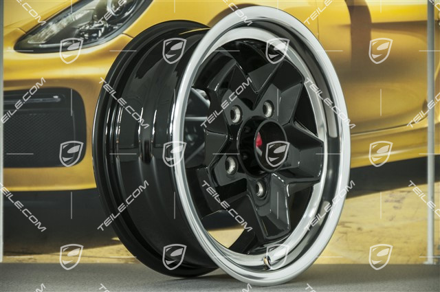 15" Felga aluminiowa "Cookie Cutter", 6J x 15 ET36, czarny wysoki połysk