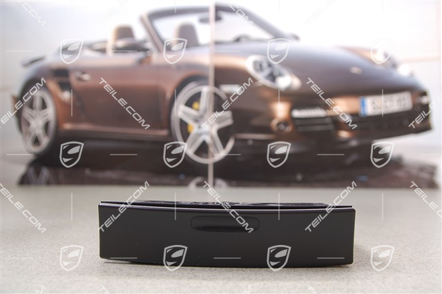 Drink support, rear, lacquered, black