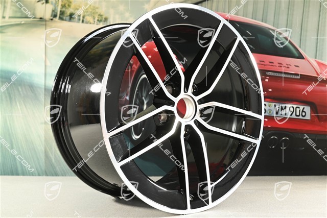 21" Carrera Exclusive Design wheel rim, 11.5J x 21 ET79, black high gloss, gloss-finished