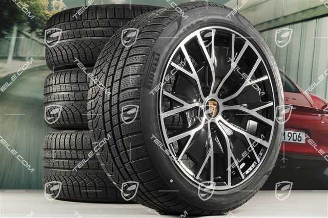 20" Turbo S Aero Design Winterräder Satz, Felgen 9J x 20 ET54 + 11J x 20 ET60 + NEUE Pirelli Winterreifen 245/45 R20 + 285/40 R20