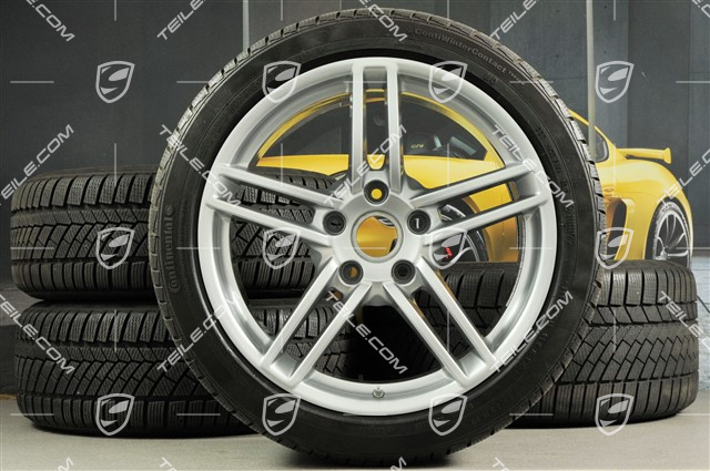 19-inch Carrera winter wheel set, 8,5J x 19 ET54 + 11J x 19 ET69 + NEW Continental winter tyres 235/40 R19 + 285/35 R19, with TPMS