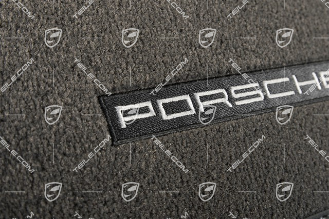 Velours Fußmatten Satz, schwarz