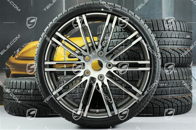 20-inch Turbo III winter wheel set, 8,5J x 20 ET51 + 11J x 20 ET70 + NEW Pirelli winter tyres 245/35 ZR20 + 295/30 ZR20, with TPMS