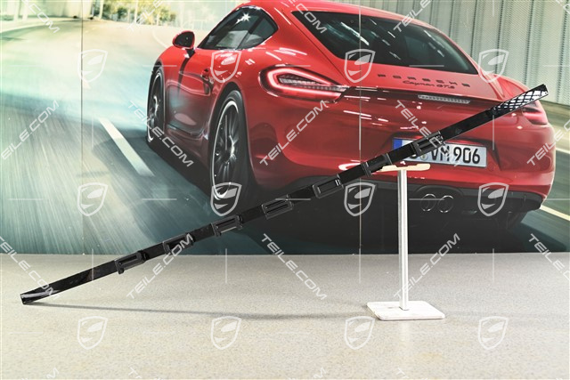 Blende, Hinten / oben, Porsche Schriftzug Schwarzmatt