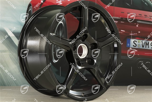 18" Felge Boxster IV, 9J x 18 ET47, schwarz hochglanz