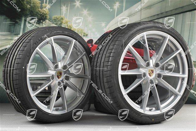 20+21-inch summer wheel set Carrera S, rims 8,5J x 20 ET53 + 11,5J x 21 ET67 + NEW summer tyres 245/35 R20 + 305/30 R21, with TPM