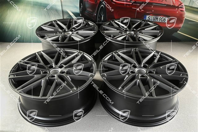 22" komplet felg Macan RS Spyder Design, 9J x 22 ET29 + 11J x 22 ET47, vesuvio grey