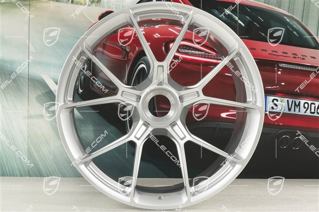 20"+21" GT3 Felgen Satz, 9,5J x 20 ET46 + 12J x 21 ET45, in Brilliant Silber