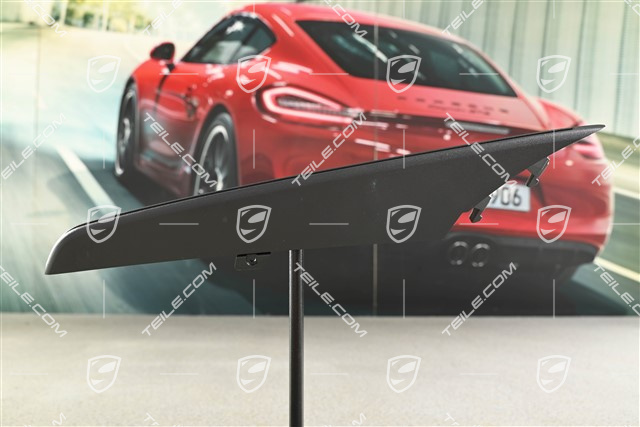 Trim cover for front bumper retaining frame, lower part, Matte Black, L