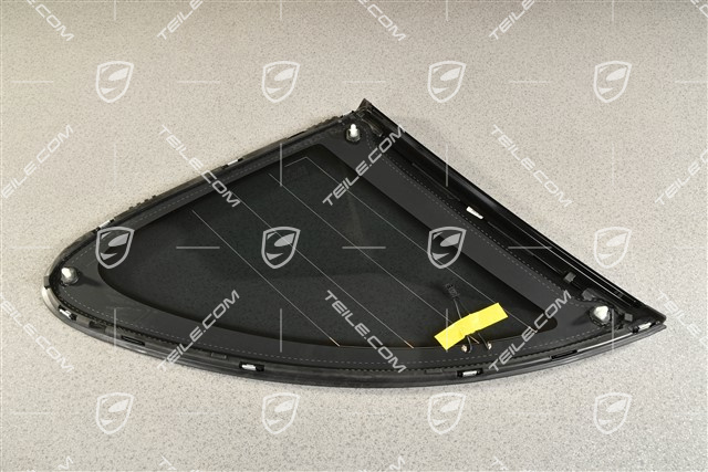 Seitenscheibe mit Zierleiste, mit Antenna, Aluminium-Paket Schwarz, getönt, R