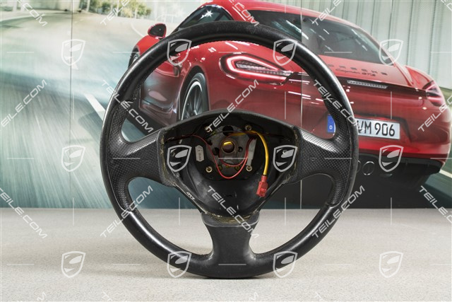 3200AC/GT - 3-spoke steering wheel, black leather