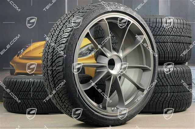 GT3RS 20" Winterräder Satz, Felgen 9J x 20 ET55 + 12J x 20 ET47 + NEUE Michelin Winterreifen 245/35 R20 + 315/35 R20, mit RDK Sensoren