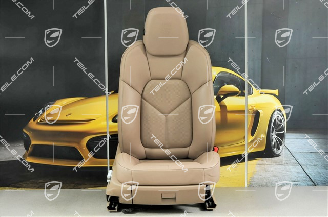 Seat, el. adjustment, leather, Light tartufo, Porsche Crest, R