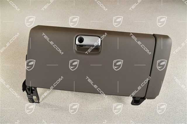 Schowek na rękawiczki kompletny, Skóra, Agate Grey, LHD