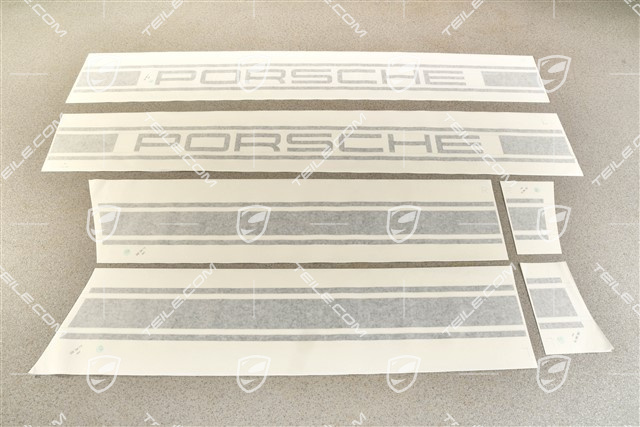 Ozdobny napis „PORSCHE”, L+R, czarny