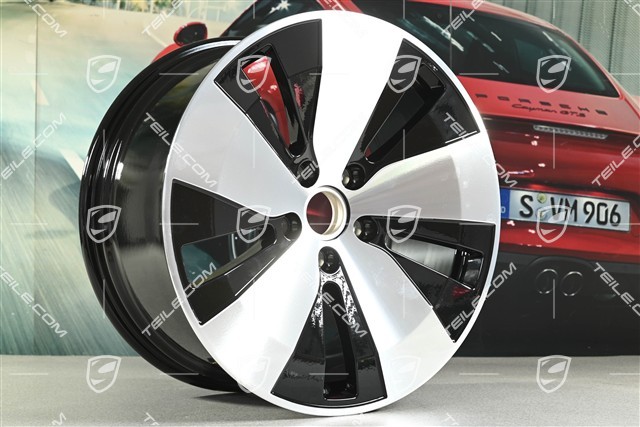 20" Macan Felge, 10J x 20 ET49, schwarz hochglanz