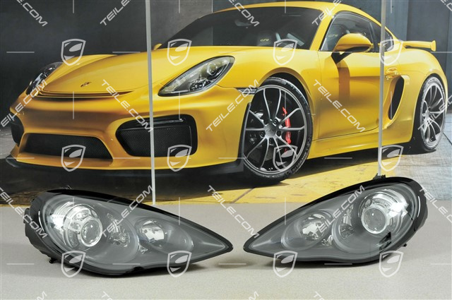 Reflektory xenonowe (komplet), bi-xenon, Turbo, czarne, L+R