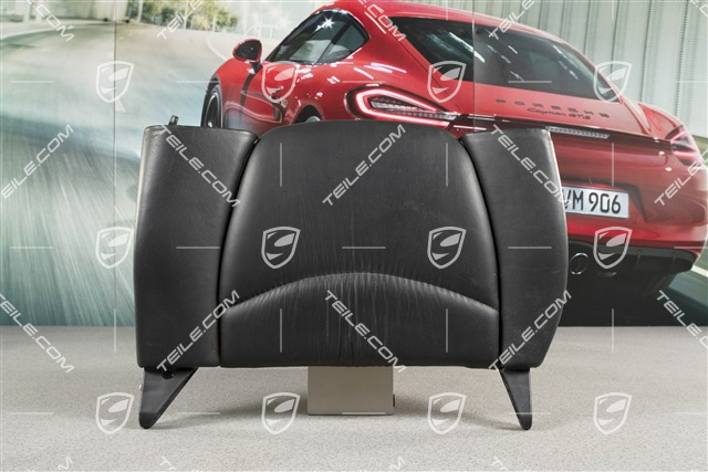 Notsitzrückenlehne / Rücksitz / Rückenlehne, Raffleder, Schwarz, Cabrio, L