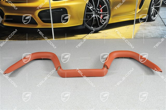 Lining, leather, terracotta, set