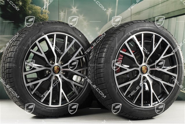 20" Turbo S Aero Design Winterräder Satz, Felgen 9J x 20 ET54 + 11J x 20 ET60 + NEUE Pirelli Winterreifen 245/45 R20 + 285/40 R20