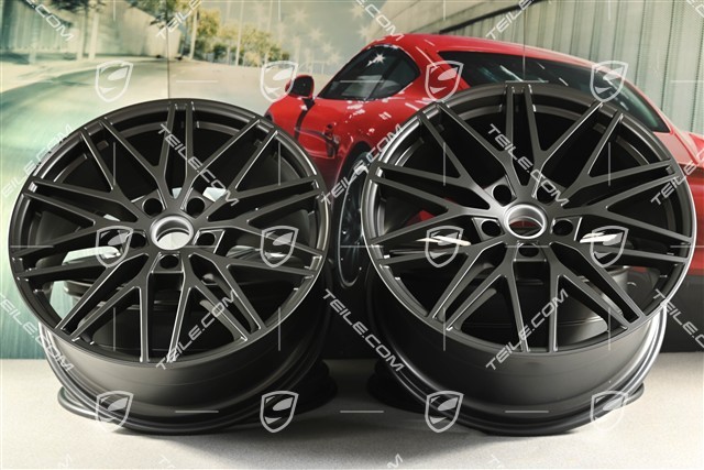 21" Felgensatz Cayenne RS Spyder Design, 11J x 21 ET58 + 9,5J x 21 ET46, Turbonit