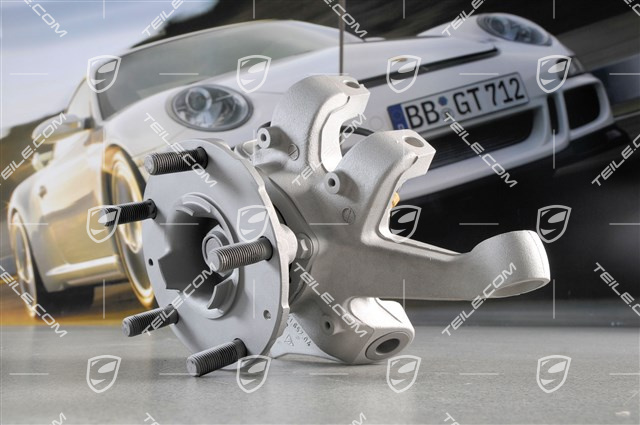 Wheel carrier assembly (incl. wheel hub, angular contact ball bearing a. toothed disc), L