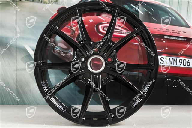 20" Felga Carrera S (IV), 11,5J x 20 ET76, czarny wysoki połysk