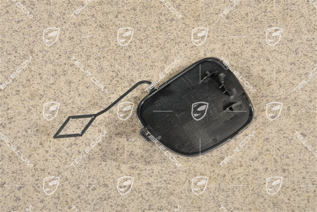 Towing hook lug cover / cap / trim, front bumper, Prime coated