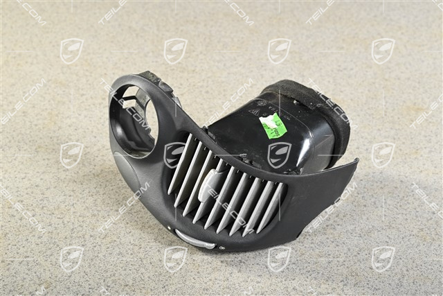 Seitendüse / Defrosterblende, Leder Metropolblau, R