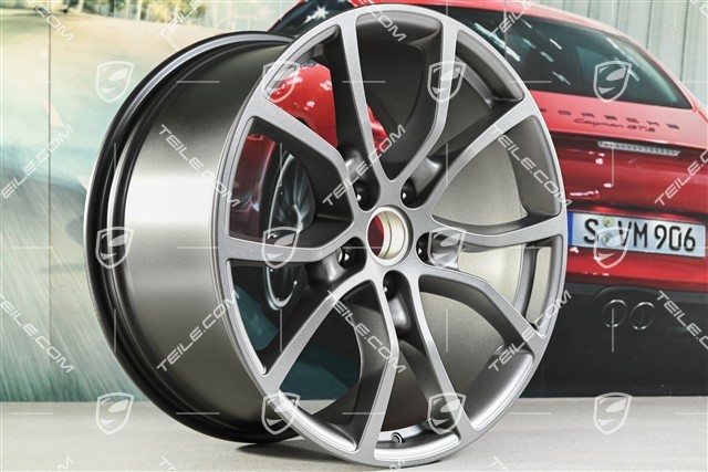 21-inch wheel rim set Exclusive Design, 9,5J x 21 ET46 + 11J x 21 ET58, Vesuvius grey