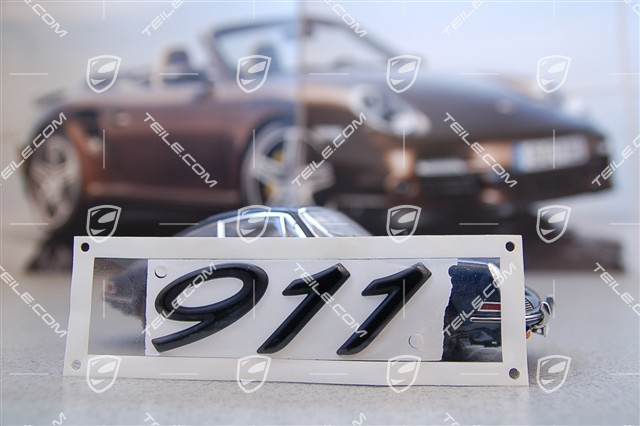 Schriftzug "911", schwarz Schriftzug "911", schwarz